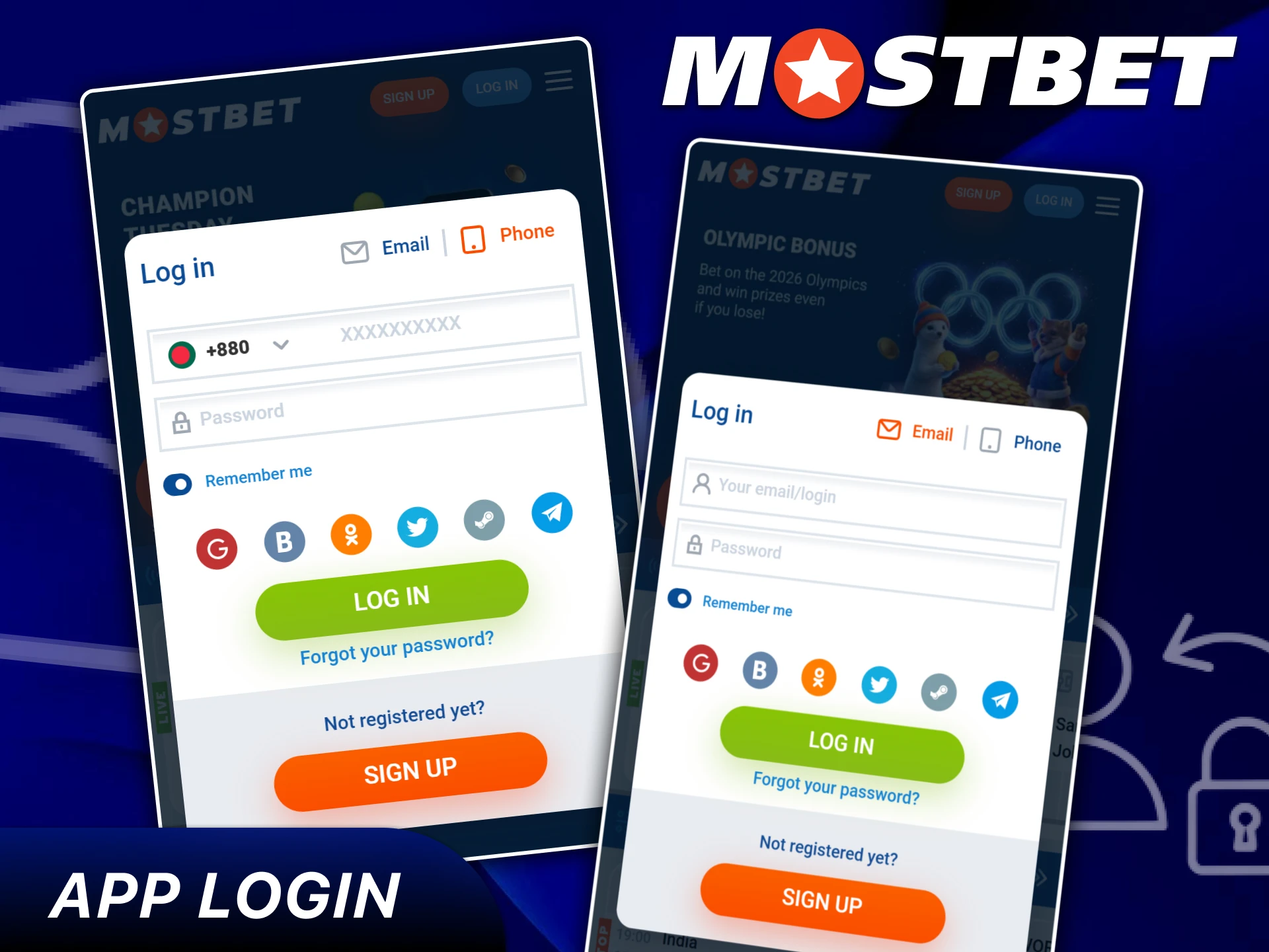 Securely log into your account via the Mostbet App.