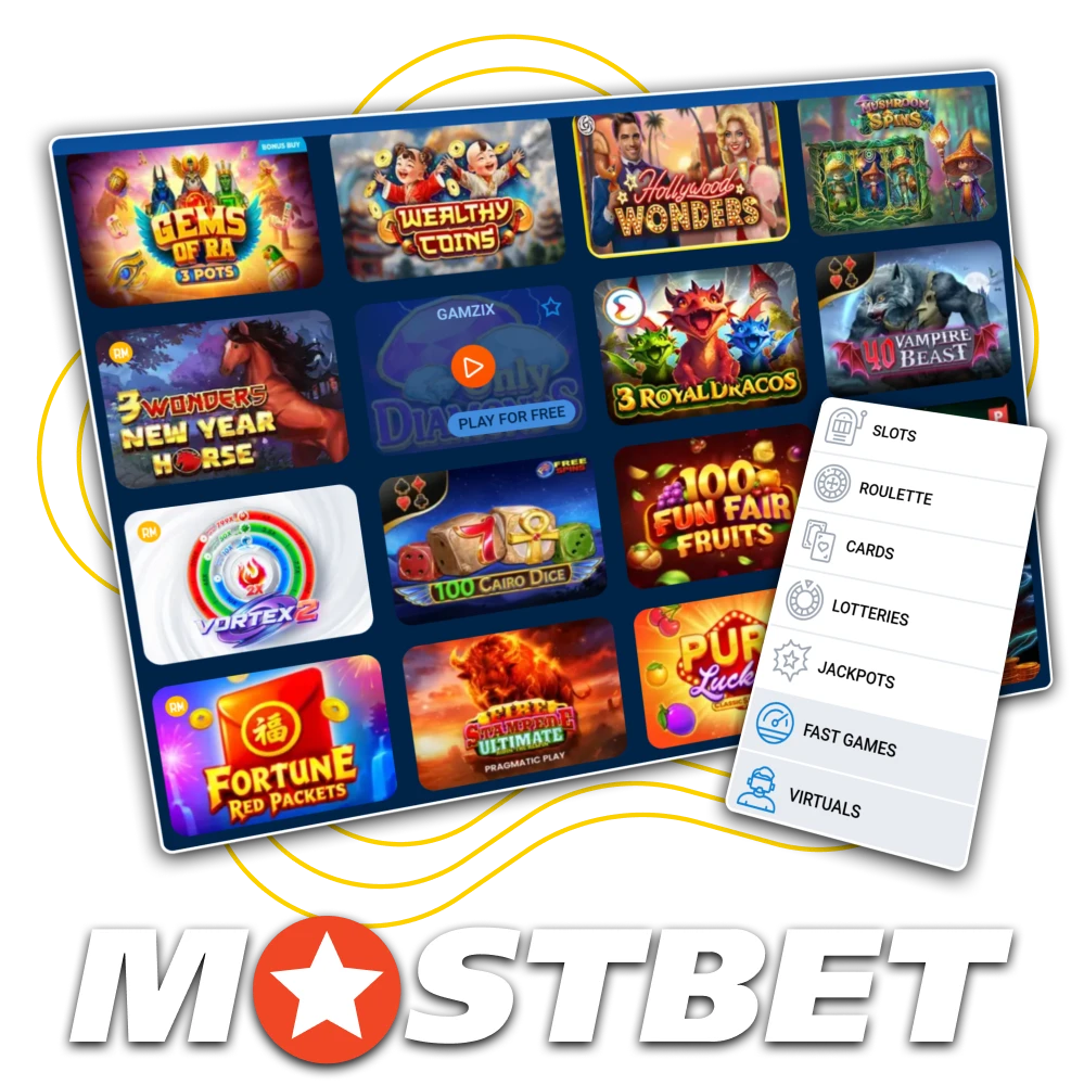 Play the most exciting casino games at Mostbet.