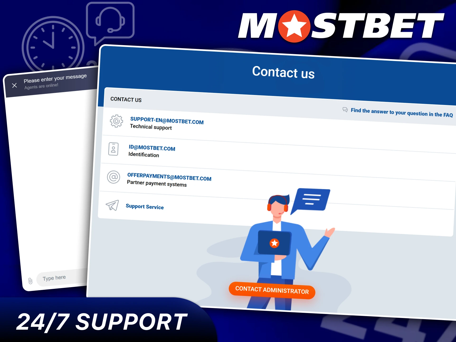 Round the clock assistance for players using the Mostbet support service.